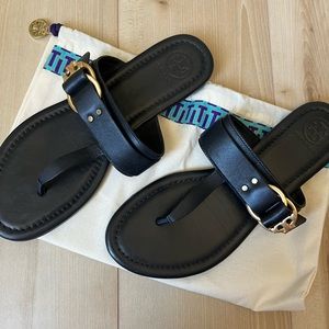 Tory Burch Marsden black leather sandals